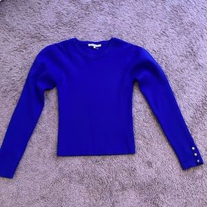Blue Endless Rose Long Sleeve Top